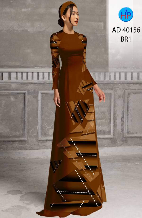 Vải Áo Dài Hoa Văn Kiểu Mới AD 40156 46 Vải Áo Dài Hoa Văn Kiểu Mới AD 40156