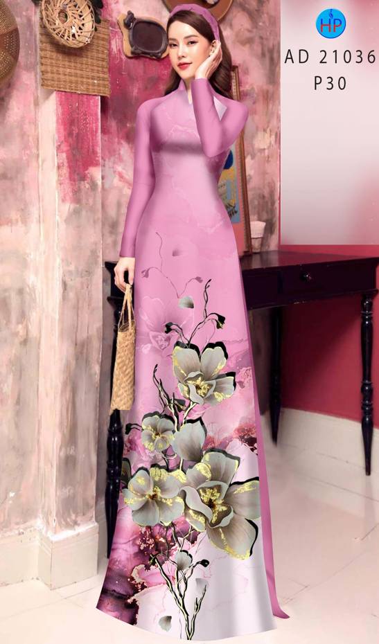 Vải Áo Dài Hoa In 3D Mới Ra AD 21036 40 Vải Áo Dài Hoa In 3D Mới Ra AD 21036