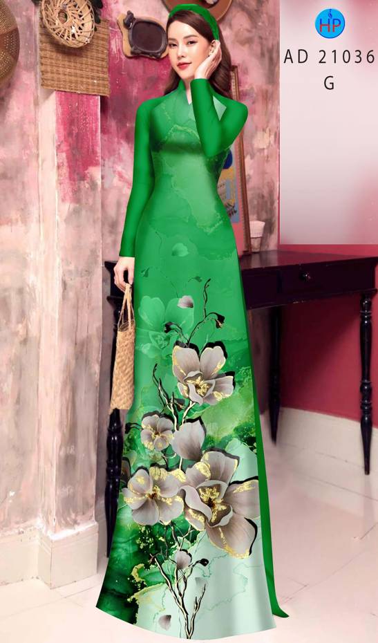 Vải Áo Dài Hoa In 3D Mới Ra AD 21036 47 Vải Áo Dài Hoa In 3D Mới Ra AD 21036