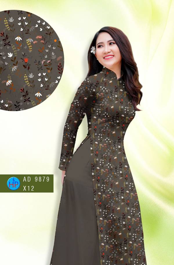 Vải Áo Dài Hoa Nhí Mới Ra AD 9879 43 Vải Áo Dài Hoa Nhí Mới Ra AD 9879