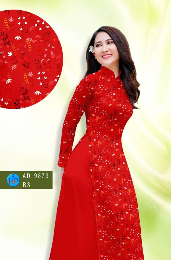 Vải Áo Dài Hoa Nhí Mới Ra AD 9879 52 Vải Áo Dài Hoa Nhí Mới Ra AD 9879