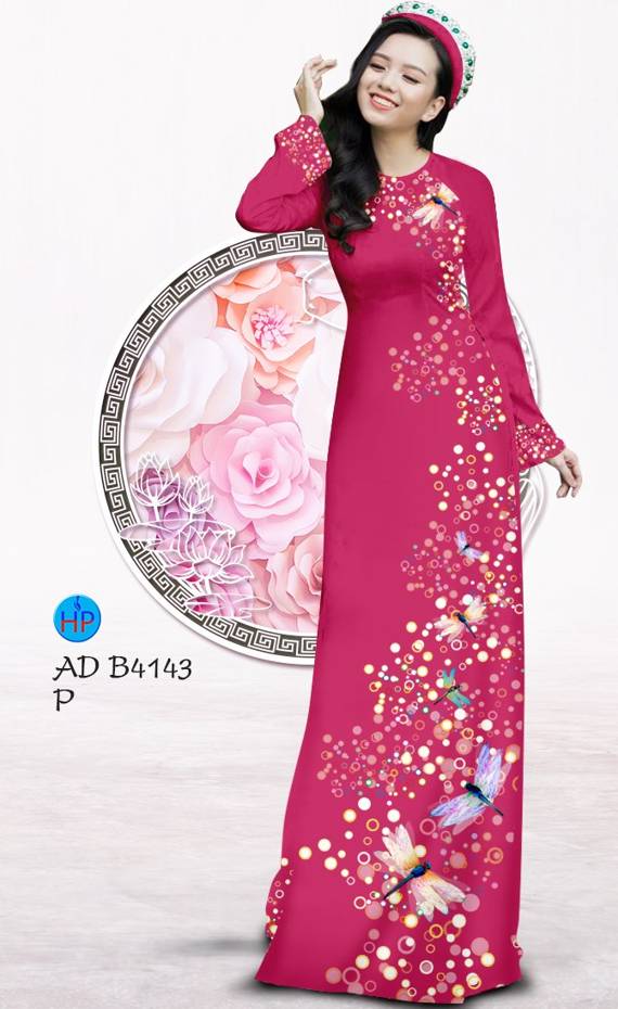 Vải Áo Dài Hình Chuồn Chuồn Vừa Ra AD B4143 37 Vải Áo Dài Hình Chuồn Chuồn Vừa Ra  AD B4143