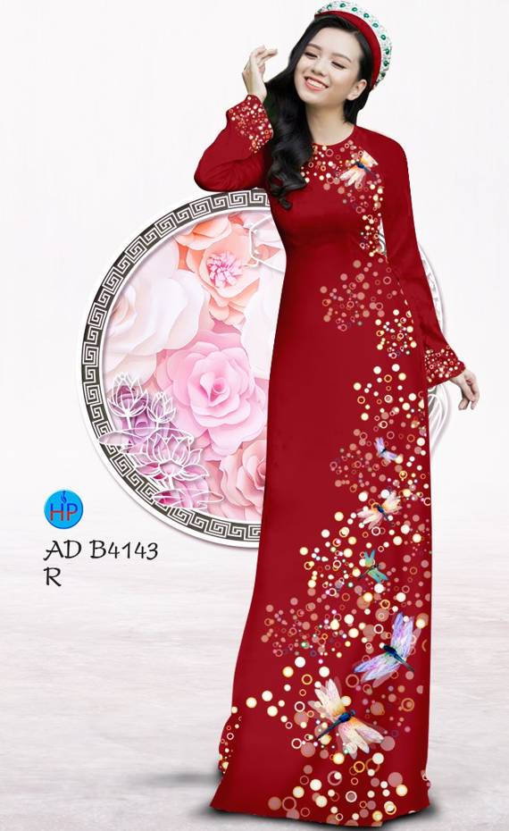 Vải Áo Dài Hình Chuồn Chuồn Vừa Ra AD B4143 38 Vải Áo Dài Hình Chuồn Chuồn Vừa Ra  AD B4143