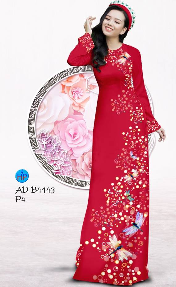 Vải Áo Dài Hình Chuồn Chuồn Vừa Ra AD B4143 39 Vải Áo Dài Hình Chuồn Chuồn Vừa Ra  AD B4143