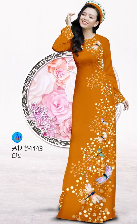 Vải Áo Dài Hình Chuồn Chuồn Vừa Ra AD B4143 44 Vải Áo Dài Hình Chuồn Chuồn Vừa Ra  AD B4143