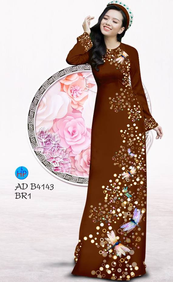 Vải Áo Dài Hình Chuồn Chuồn Vừa Ra AD B4143 47 Vải Áo Dài Hình Chuồn Chuồn Vừa Ra  AD B4143