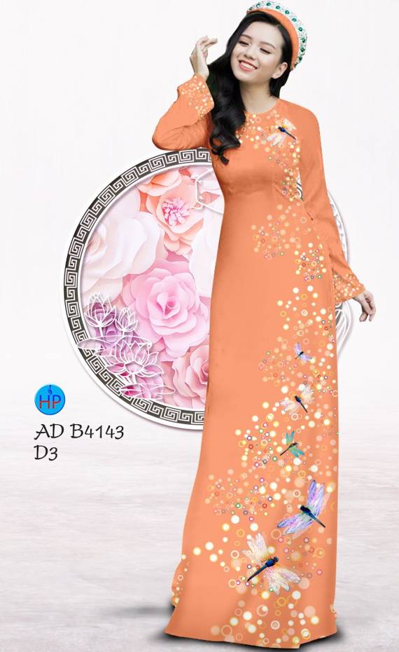 Vải Áo Dài Hình Chuồn Chuồn Vừa Ra AD B4143 45 Vải Áo Dài Hình Chuồn Chuồn Vừa Ra  AD B4143