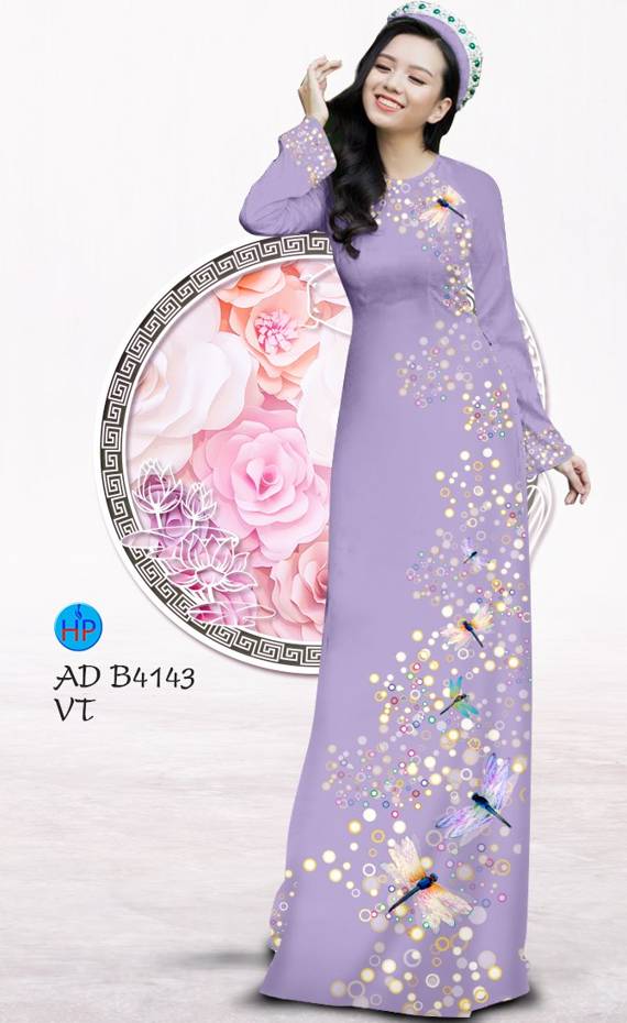 Vải Áo Dài Hình Chuồn Chuồn Vừa Ra AD B4143 49 Vải Áo Dài Hình Chuồn Chuồn Vừa Ra  AD B4143