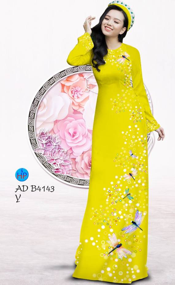 Vải Áo Dài Hình Chuồn Chuồn Vừa Ra AD B4143 48 Vải Áo Dài Hình Chuồn Chuồn Vừa Ra  AD B4143