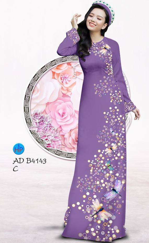 Vải Áo Dài Hình Chuồn Chuồn Vừa Ra AD B4143 52 Vải Áo Dài Hình Chuồn Chuồn Vừa Ra  AD B4143