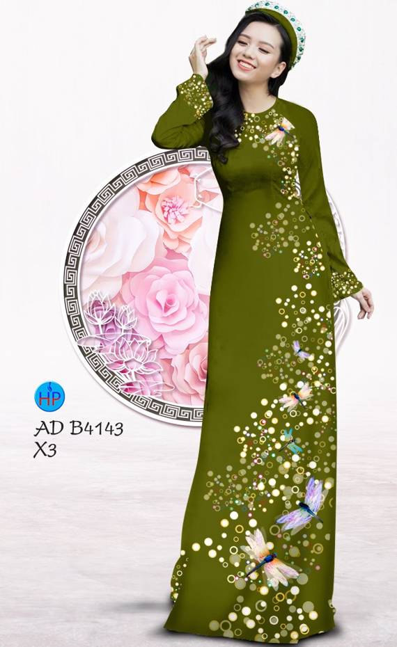 Vải Áo Dài Hình Chuồn Chuồn Vừa Ra AD B4143 51 Vải Áo Dài Hình Chuồn Chuồn Vừa Ra  AD B4143