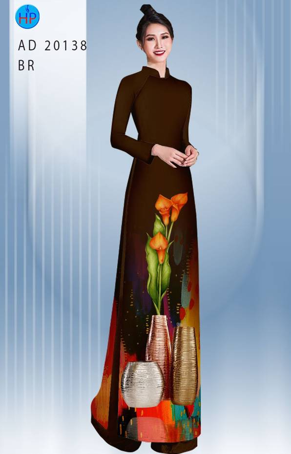 Vải Áo Dài Hoa Ly Thiết Kế 2021 AD 20138 38 Vải Áo Dài Hoa Ly Thiết Kế 2021 AD 20138