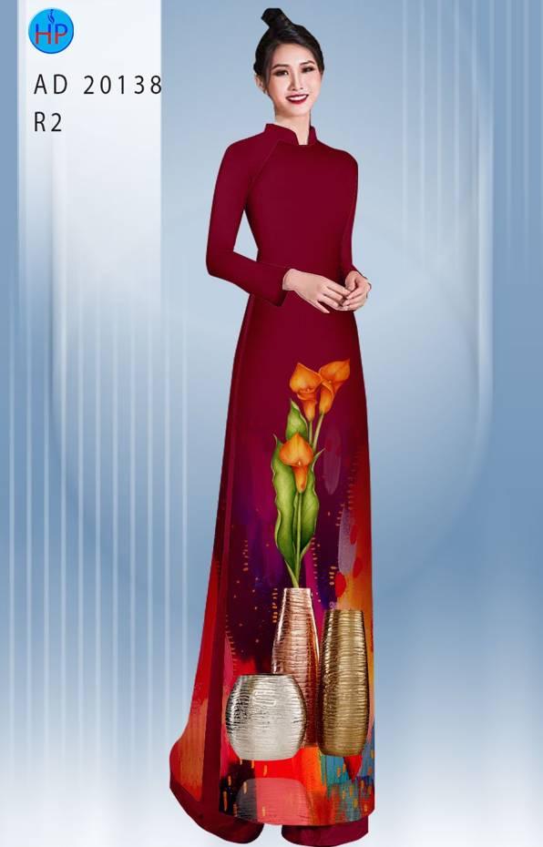 Vải Áo Dài Hoa Ly Thiết Kế 2021 AD 20138 43 Vải Áo Dài Hoa Ly Thiết Kế 2021 AD 20138