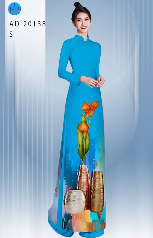 Vải Áo Dài Hoa Ly Thiết Kế 2021 AD 20138 44 Vải Áo Dài Hoa Ly Thiết Kế 2021 AD 20138