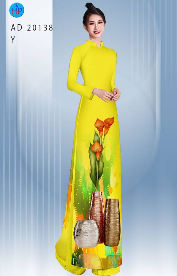 Vải Áo Dài Hoa Ly Thiết Kế 2021 AD 20138 48 Vải Áo Dài Hoa Ly Thiết Kế 2021 AD 20138