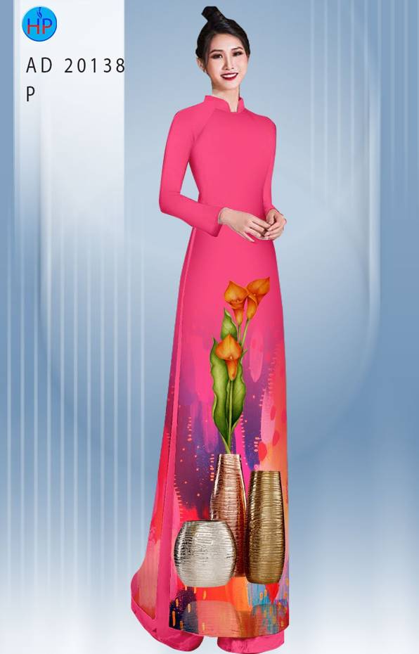 Vải Áo Dài Hoa Ly Thiết Kế 2021 AD 20138 46 Vải Áo Dài Hoa Ly Thiết Kế 2021 AD 20138
