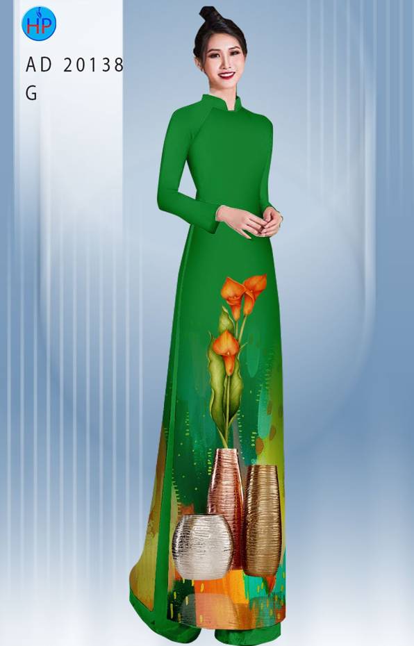 Vải Áo Dài Hoa Ly Thiết Kế 2021 AD 20138 52 Vải Áo Dài Hoa Ly Thiết Kế 2021 AD 20138