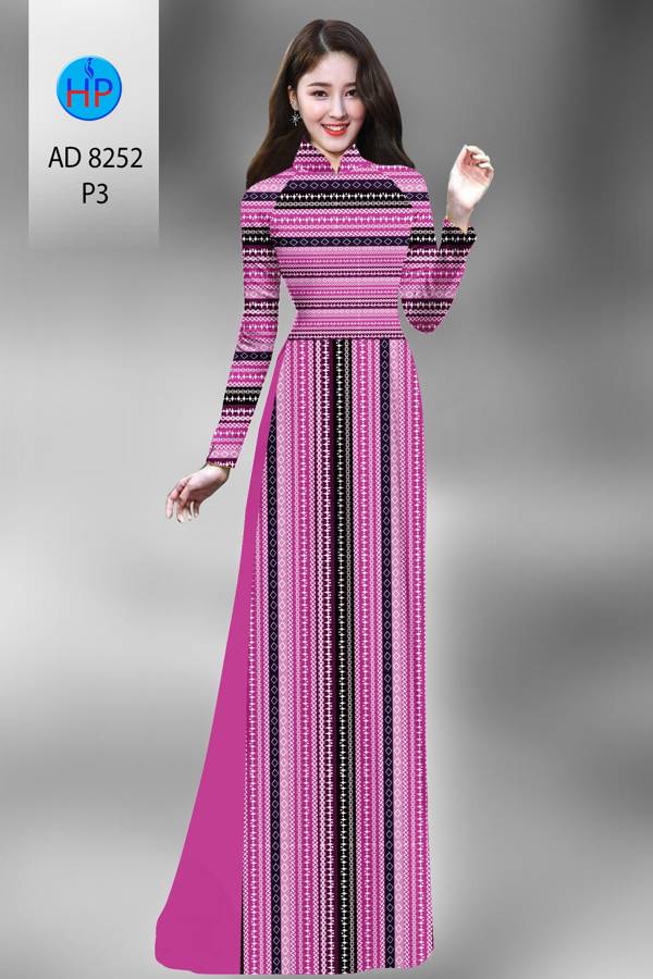 Vải Áo Dài Hoa Văn Kiểu Mới AD 8252 40 Vải Áo Dài Hoa Văn Kiểu Mới AD 8252