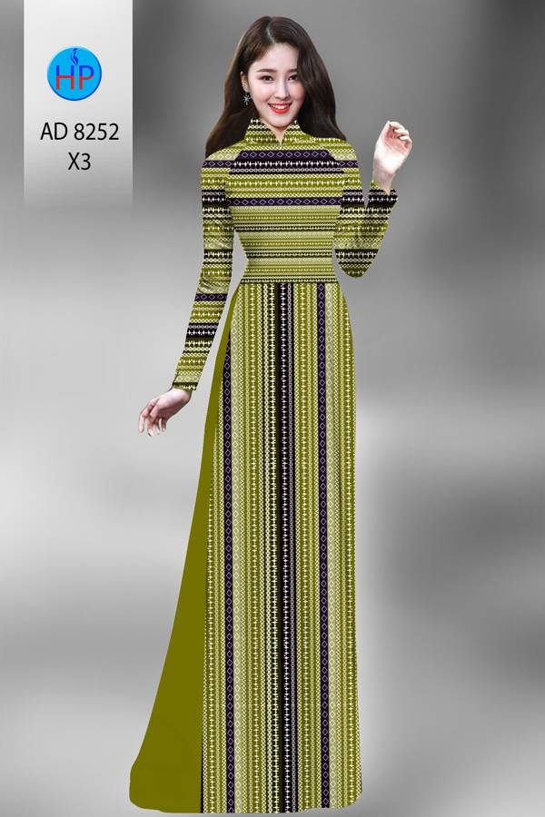 Vải Áo Dài Hoa Văn Kiểu Mới AD 8252 42 Vải Áo Dài Hoa Văn Kiểu Mới AD 8252