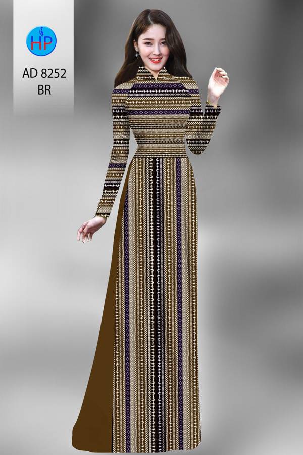 Vải Áo Dài Hoa Văn Kiểu Mới AD 8252 45 Vải Áo Dài Hoa Văn Kiểu Mới AD 8252