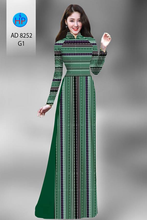 Vải Áo Dài Hoa Văn Kiểu Mới AD 8252 44 Vải Áo Dài Hoa Văn Kiểu Mới AD 8252