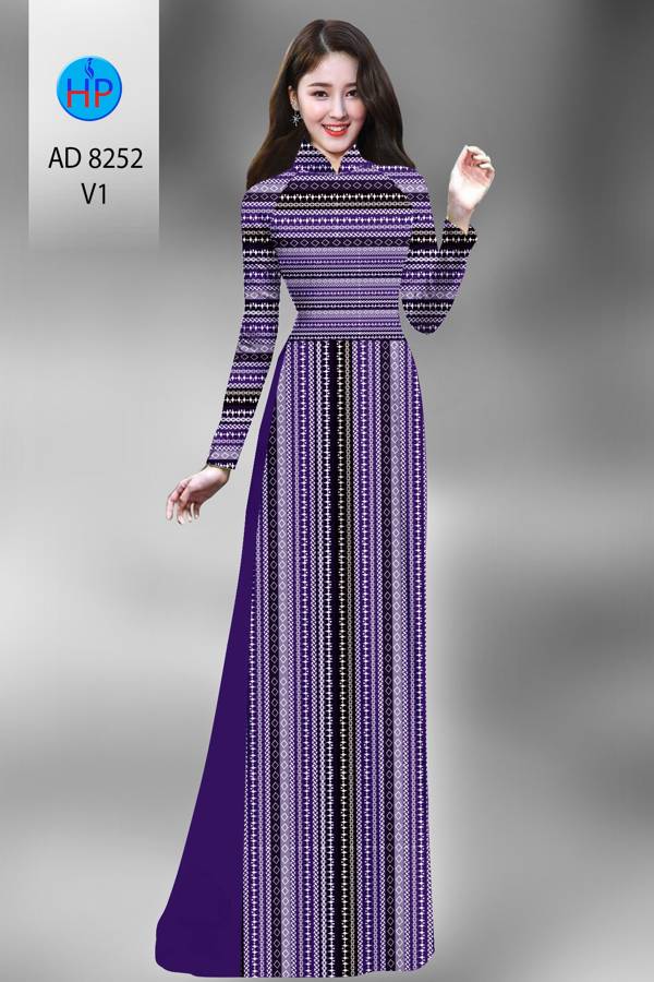 Vải Áo Dài Hoa Văn Kiểu Mới AD 8252 43 Vải Áo Dài Hoa Văn Kiểu Mới AD 8252