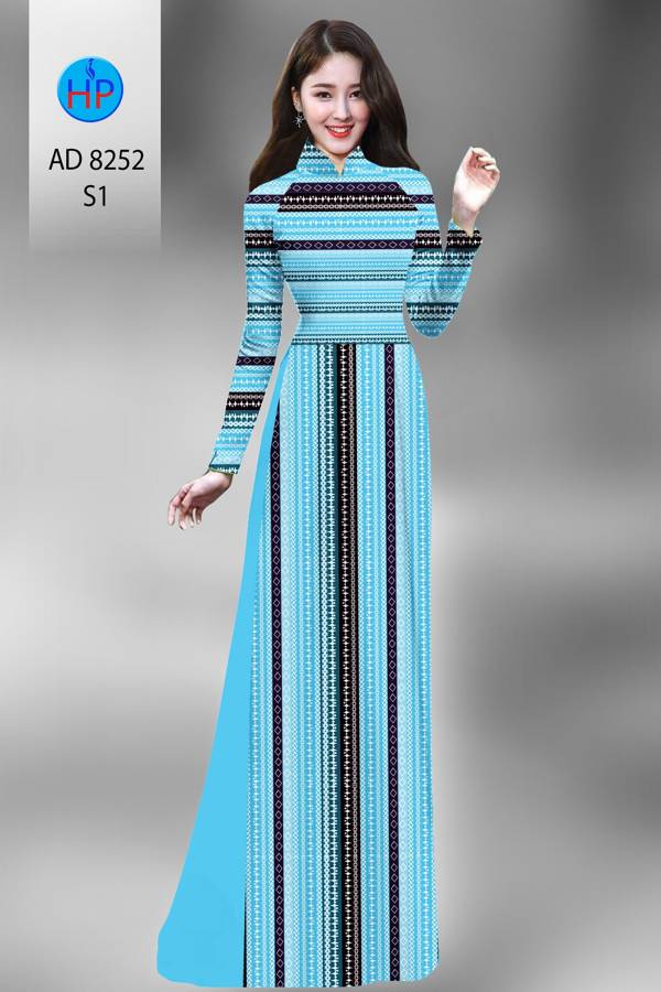 Vải Áo Dài Hoa Văn Kiểu Mới AD 8252 48 Vải Áo Dài Hoa Văn Kiểu Mới AD 8252