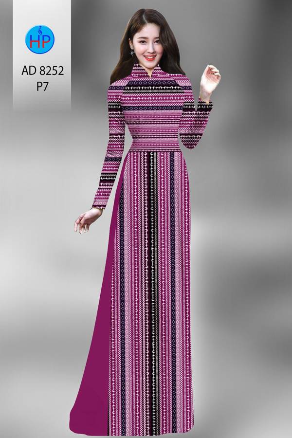 Vải Áo Dài Hoa Văn Kiểu Mới AD 8252 52 Vải Áo Dài Hoa Văn Kiểu Mới AD 8252