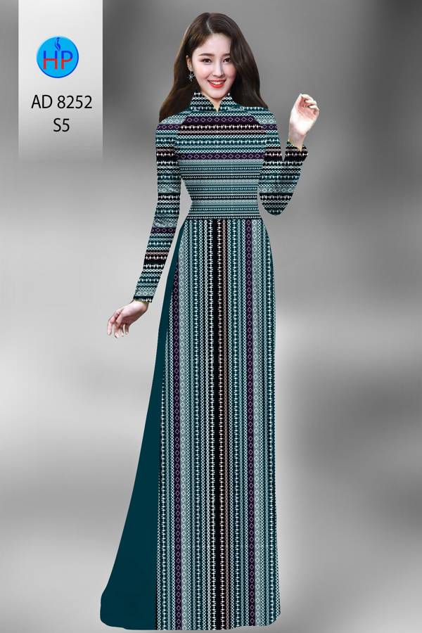 Vải Áo Dài Hoa Văn Kiểu Mới AD 8252 49 Vải Áo Dài Hoa Văn Kiểu Mới AD 8252