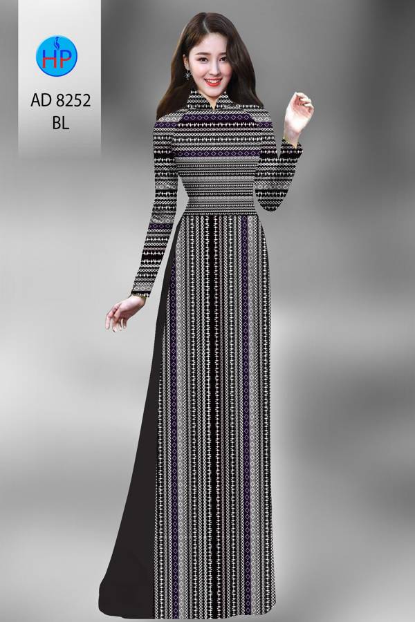 Vải Áo Dài Hoa Văn Kiểu Mới AD 8252 51 Vải Áo Dài Hoa Văn Kiểu Mới AD 8252