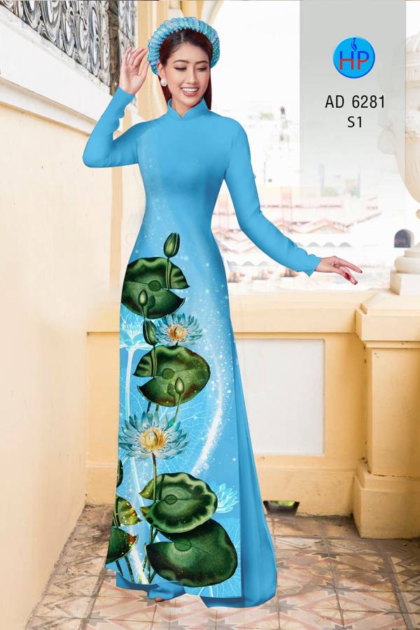Vải Áo Dài Hoa Sen Vừa Ra AD 6281 37 Vải Áo Dài Hoa Sen Vừa Ra AD 6281