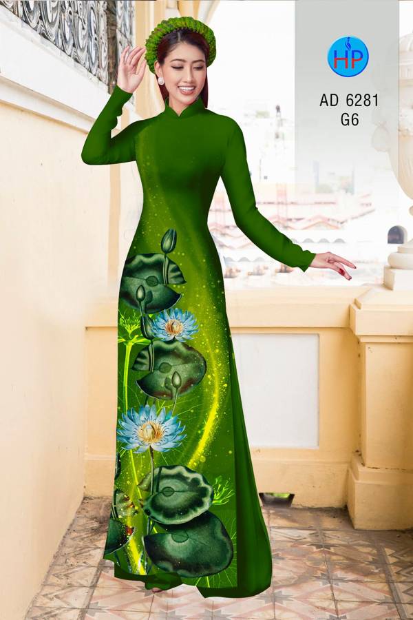 Vải Áo Dài Hoa Sen Vừa Ra AD 6281 38 Vải Áo Dài Hoa Sen Vừa Ra AD 6281