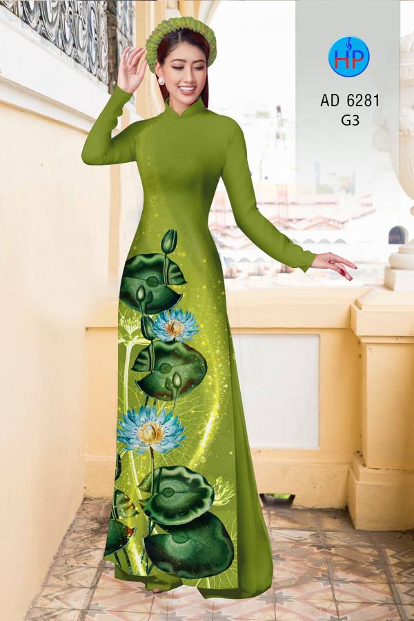 Vải Áo Dài Hoa Sen Vừa Ra AD 6281 44 Vải Áo Dài Hoa Sen Vừa Ra AD 6281