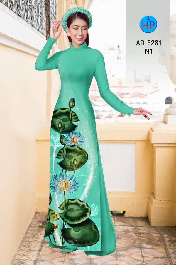 Vải Áo Dài Hoa Sen Vừa Ra AD 6281 47 Vải Áo Dài Hoa Sen Vừa Ra AD 6281