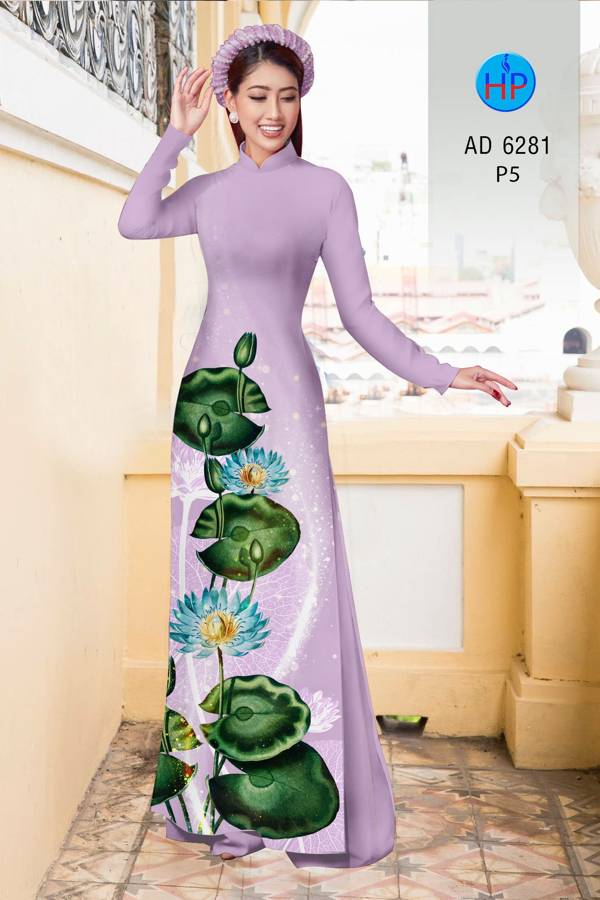 Vải Áo Dài Hoa Sen Vừa Ra AD 6281 46 Vải Áo Dài Hoa Sen Vừa Ra AD 6281