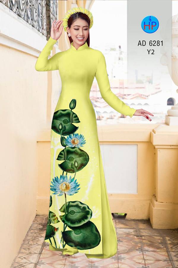 Vải Áo Dài Hoa Sen Vừa Ra AD 6281 48 Vải Áo Dài Hoa Sen Vừa Ra AD 6281