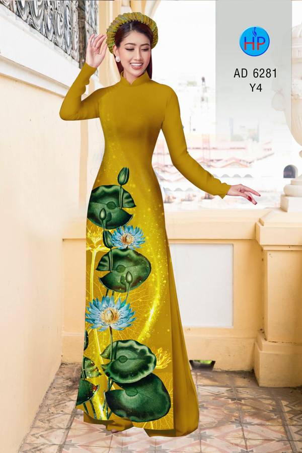 Vải Áo Dài Hoa Sen Vừa Ra AD 6281 51 Vải Áo Dài Hoa Sen Vừa Ra AD 6281