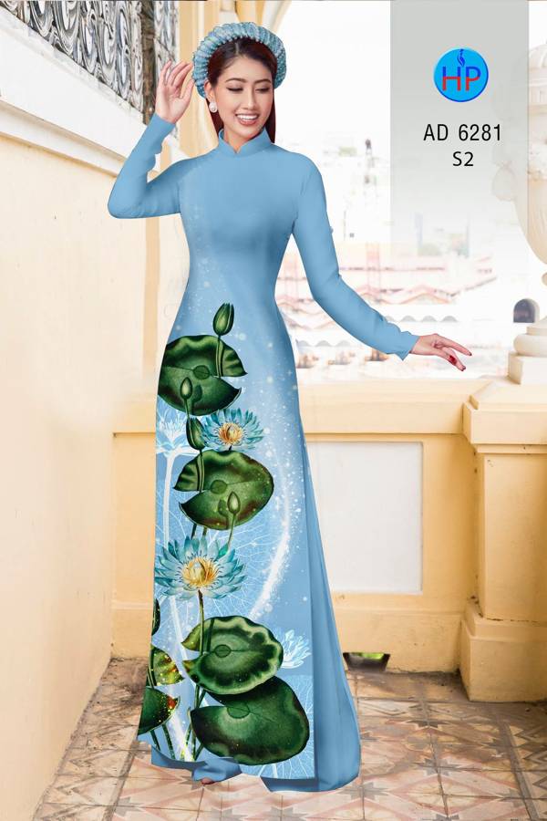 Vải Áo Dài Hoa Sen Vừa Ra AD 6281 52 Vải Áo Dài Hoa Sen Vừa Ra AD 6281