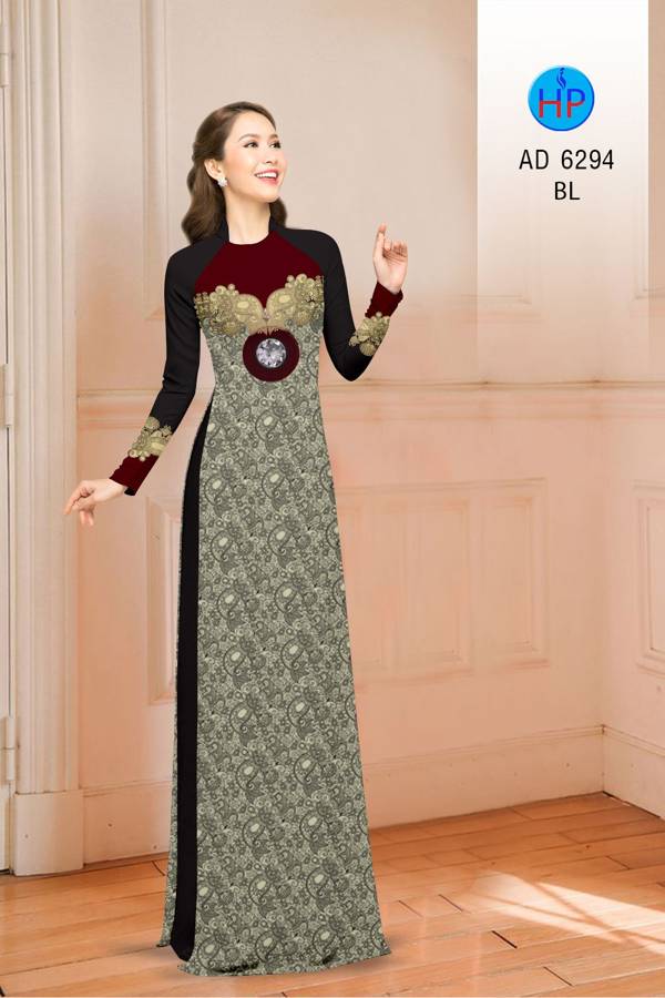 Vải Áo Dài Hoa Văn Mới Ra AD 6294 50 Vải Áo Dài Hoa Văn Mới Ra AD 6294