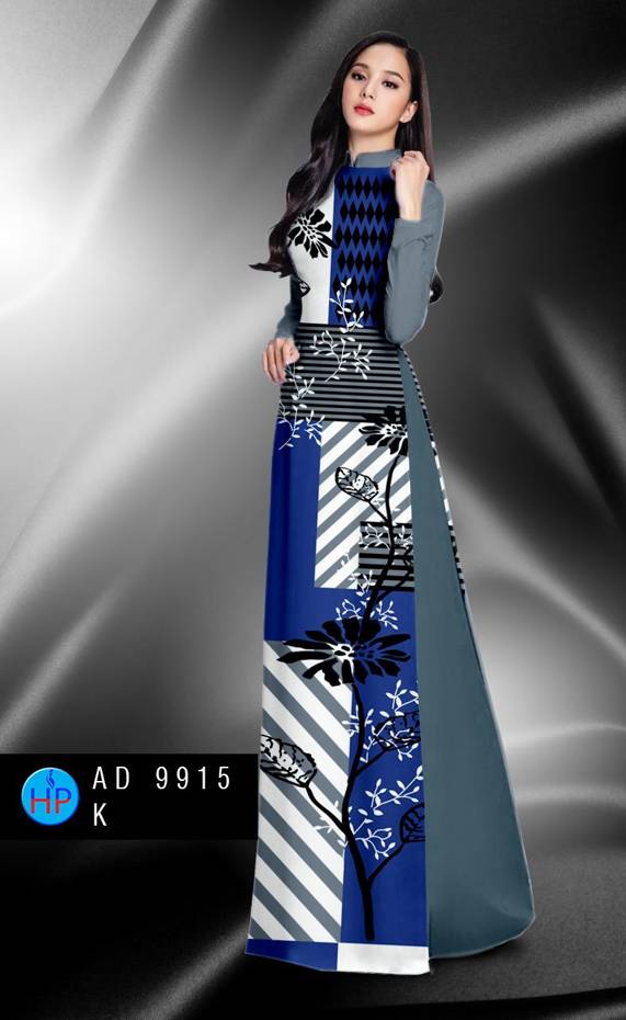 Vải Áo Dài Hoa In 3D Kiểu Mới AD 9915 47 Vải Áo Dài Hoa In 3D Kiểu Mới AD 9915