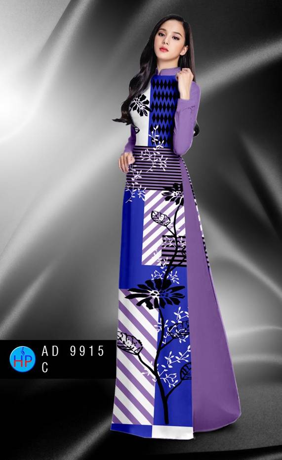 Vải Áo Dài Hoa In 3D Kiểu Mới AD 9915 51 Vải Áo Dài Hoa In 3D Kiểu Mới AD 9915
