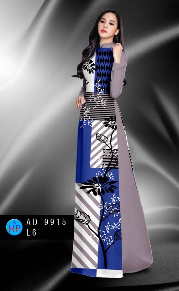 Vải Áo Dài Hoa In 3D Kiểu Mới AD 9915 49 Vải Áo Dài Hoa In 3D Kiểu Mới AD 9915