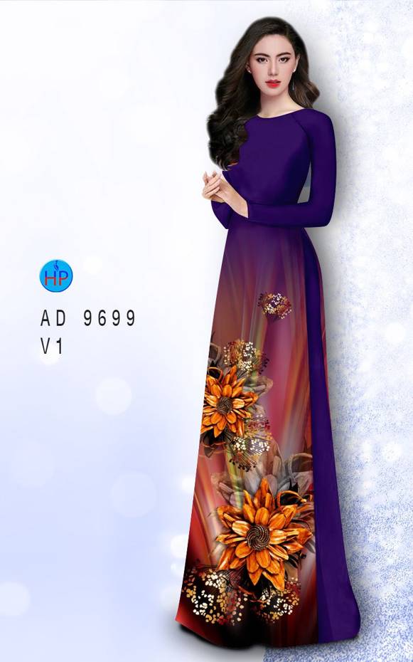 Vải Áo Dài Hoa In 3D Thiết Kế 2021 AD 9699 43 Vải Áo Dài Hoa In 3D Thiết Kế 2021 AD 9699