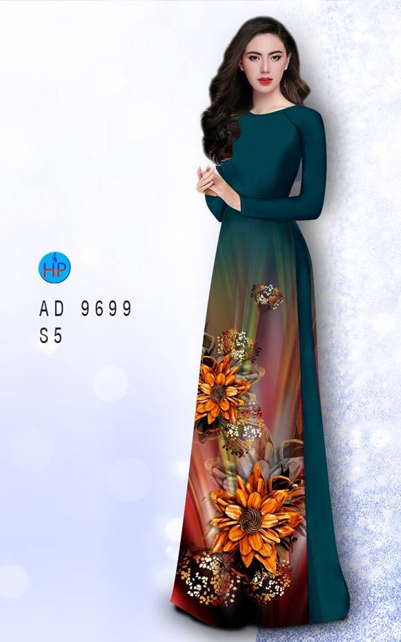 Vải Áo Dài Hoa In 3D Thiết Kế 2021 AD 9699 50 Vải Áo Dài Hoa In 3D Thiết Kế 2021 AD 9699