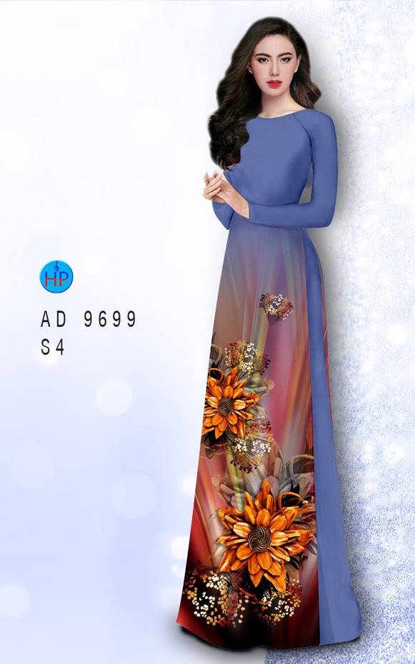 Vải Áo Dài Hoa In 3D Thiết Kế 2021 AD 9699 52 Vải Áo Dài Hoa In 3D Thiết Kế 2021 AD 9699