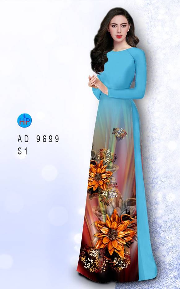 Vải Áo Dài Hoa In 3D Thiết Kế 2021 AD 9699 51 Vải Áo Dài Hoa In 3D Thiết Kế 2021 AD 9699