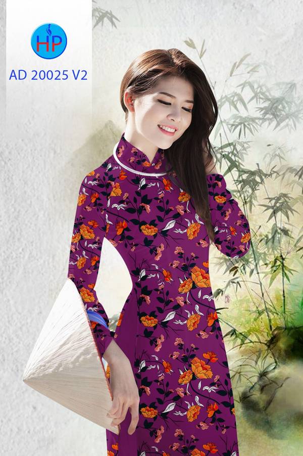 Vải Áo Dài Hoa Đều Độc Đáo AD 20025