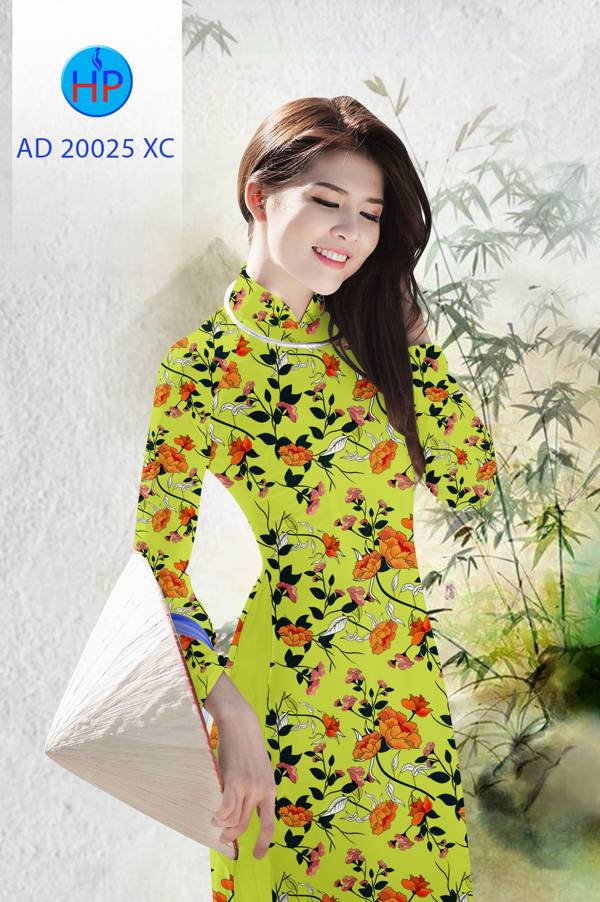 Vải Áo Dài Hoa Đều Độc Đáo AD 20025
