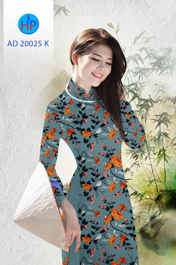 Vải Áo Dài Hoa Đều Độc Đáo AD 20025