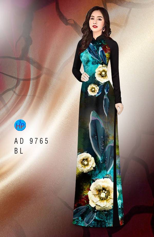 Vải Áo Dài Hoa In 3D Thiết Kế 2021 AD 9765 41 Vải Áo Dài Hoa In 3D Thiết Kế 2021 AD 9765